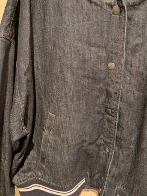 Old Navy Dark Denim Bomber Jacket thumbnail 3