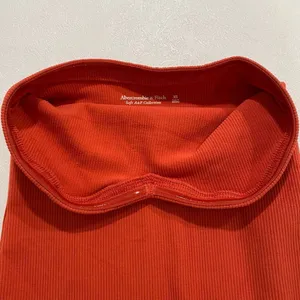 Abercrombie & Fitch Strapless Ribbed Bodysuit XS Rust Orange Tube Bodysuit Soft thumbnail 3