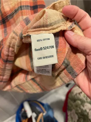 Cute cotton L.L. Bean breezy plaid henley pocket blouse classic distressed thumbnail 3