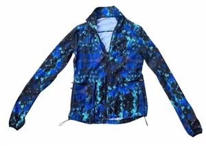 Fabletics Ninety Six Windbreaker Blue Lava Jacket Athletic Zip Blue Back XS thumbnail 1