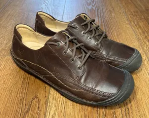 Keen Presidio Dark Brown Leather Lace Up Comfort Oxford‎ Shoes Womens 10 thumbnail 1