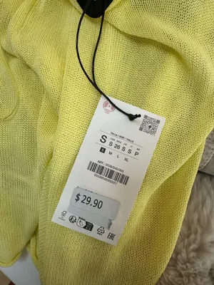 Zara Yellow Knit Tank Top NWT thumbnail 2