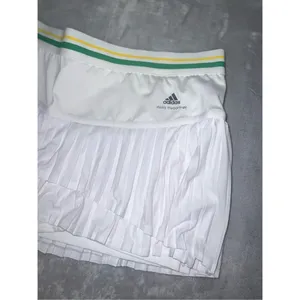 Women’s Stella McCartney Adidas Tiered Tennis Skort White 44 Green Yellow thumbnail 2