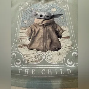 Star Wars The Child Graphic Sweatshirt in Sage thumbnail 3