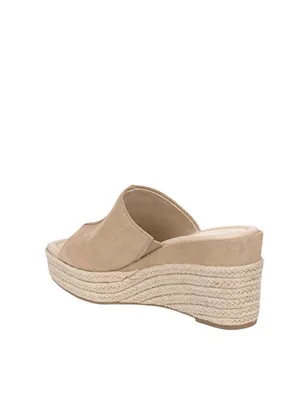 NWT Lifestride Platform Wedge Sandal Slip-On Biscotti Beige Brown 7.5M thumbnail 6