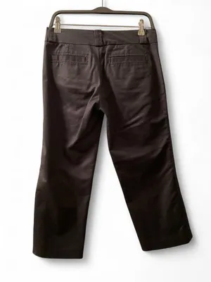 Old Navy Black Cropped Wide-Leg Pants thumbnail 3