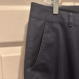 LL Bean Womens Navy Blue‎ Cotton Stretch Chino Crop Pants Size 14 Reg 0DVJ6 thumbnail 2