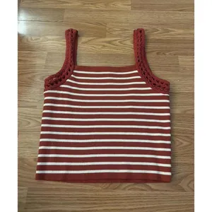Aerie Crochet Sweater Tank Top Size Large thumbnail 2