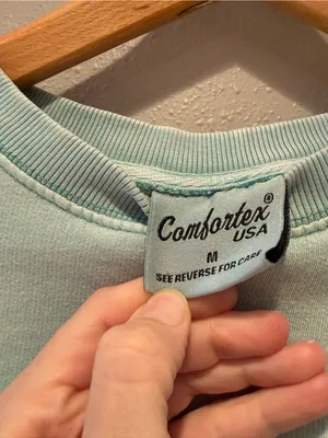 Vintage Key West Florida Graphic Crewneck Sweatshirt Pastel Blue Light Teal - Si thumbnail 7