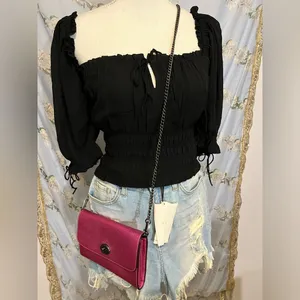 Coach Vibrant Pink Crossbody Bag with Chain Strap thumbnail 8