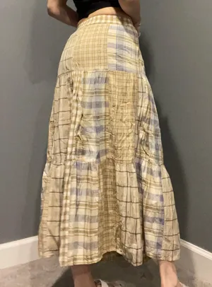 tan plaid maxi skirt Size 4 thumbnail 2