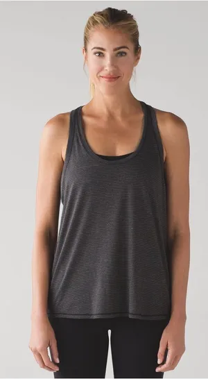 Lululemon Tie It Up Singlet - Heathered Black - 4 thumbnail 1