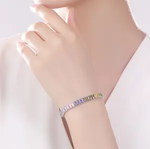 Women Rainbow Crystal Zirconia Bracelet thumbnail 4