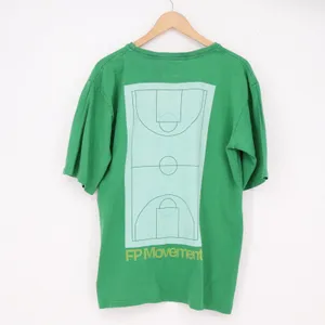 Retrobrand T-Shirt Women S FP Movement Basketball Green Graphic Made in USA EX thumbnail 5