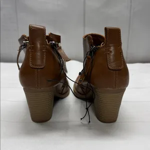 DV by Dolce Vita NEW Jameson Cognac Brown Double Zip Chunky Heel Ankle Booties 7 thumbnail 5