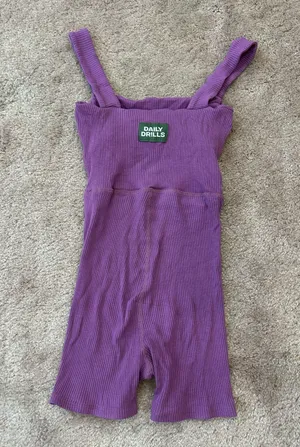 Daily drills Purple Ribbed Romper thumbnail 1