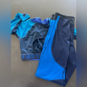 JoyLab BLUE YOGA SET LEGGINGS AND CROP TOP S/M thumbnail 3