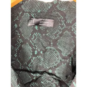Zara trf collection v-neck snakeprint shirt dress L thumbnail 3