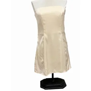 Oh Polly Ivory Satin Strapless A Line Mini‎ Dress Size 6 Cocktail Formal Bridle thumbnail 3