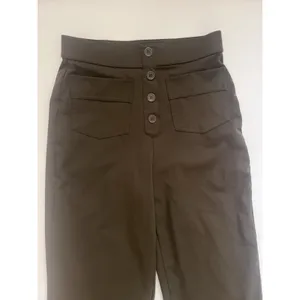 Halara Womens Day Stretch High Waisted Straight Leg Pants Sz M Green Pull On thumbnail 3