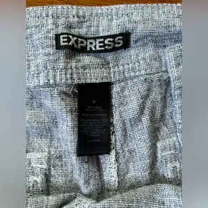 Express Linen Shorts with Button Detail thumbnail 3