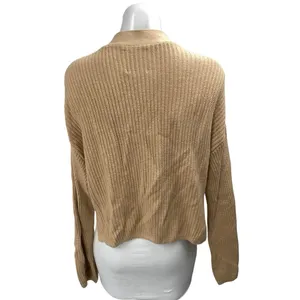 Abercrombie & Fitch Tan Long Sleeve Ribbed Knit Button Up Cardigan Sweater XS thumbnail 2