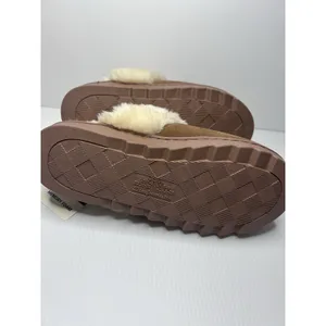 Women's Bed Slippers with Fur by Dearfoams Memory Foam Sz 7/8 Chestnut NWT thumbnail 7