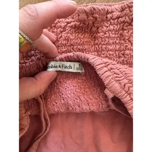 Abercrombie & Fitch Womens Smocked Crop Top Pink Spaghetti Strap Size Small‎ thumbnail 3
