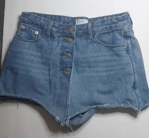 O&O Denimwear Denim Skort Size L Boho Festival Classic Casual Costal Cowgirl thumbnail 1