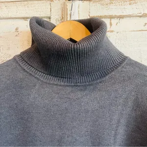 Women’s Black and White Striped Turtleneck Sweater thumbnail 3