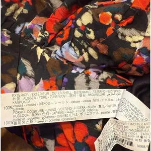 NWT Zara Floral All Over Print Ruched Mini Skirt Size Small thumbnail 4