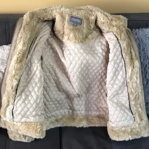 WILSONS LEATHER Tan Suede and Faux Fur Coat Size M thumbnail 9