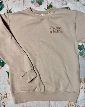 Embroidered Sweatshirt Tan thumbnail 1