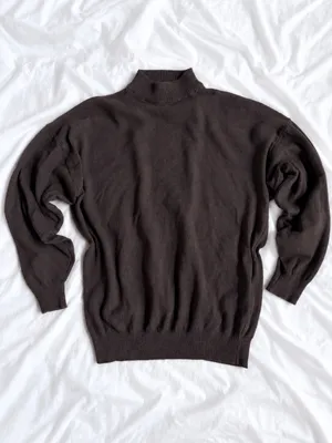 Conte di Milano Brown Mock Neck Sweater – Size XL thumbnail 2
