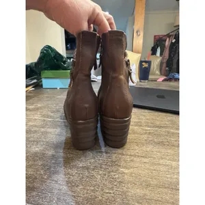 Miz Mooz Zuzu Wedge Leather Bootie In Brown‎ New Size 40 US 9-9.5 thumbnail 4