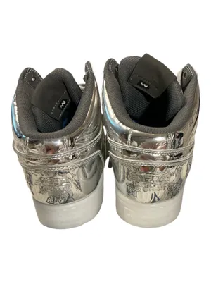Skechers Energy Lights Metallic Silver High Top Sneakers NWT 7 thumbnail 4