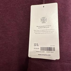 NEW Athleta Womens XL Spiced Cabernet Heather Cozy‎ Karma Funnel Neck Sweatshirt thumbnail 5