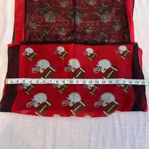 NWT Supia blue and red football theme Infinity scarf thumbnail 7