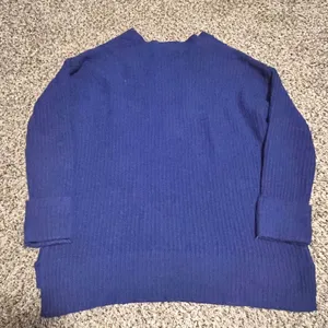 Nine‎ West Navy Blue Ribbed V-Neck Sweater Casual Comfort Knit Plus Size 1X thumbnail 3