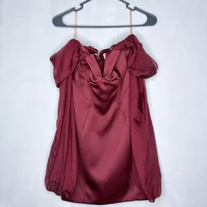 House Of CB Olivia Wine Mini Dress thumbnail 4