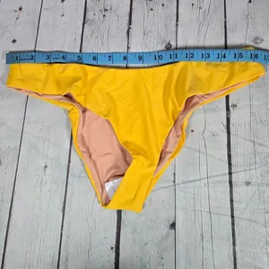 J.‎ Crew Curved-waist cheeky bikini bottom in Yellow L NWT thumbnail 8