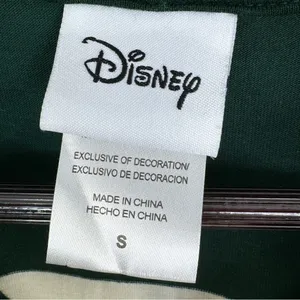 Disney Bambi Y2K Rugby Stripe‎ Cropped Polo Shirt Green White Small Long Sleeve thumbnail 10