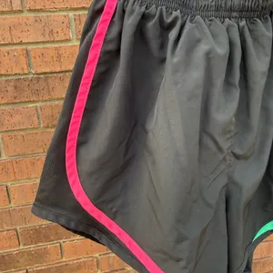 Nike Dri-Fit Tempo 10K Running Shorts Women Black Multi Color Stripe Size Small thumbnail 3