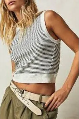 FP Stripe Light Up Vest Black and White inspired Tank Large thumbnail 1
