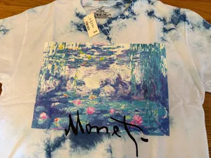 NWT Tie dye Monet water lilies T shirt size S thumbnail 11