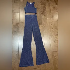 NWOT Superdown sparkly flare pants set thumbnail 3