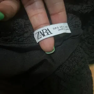 Zara Black Strapless Textured Bodycon Dress size Small thumbnail 6