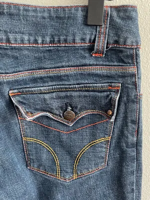 Dickies Women’s Straight Leg Low Rise Jeans in Dark Blue Size 7 thumbnail 4