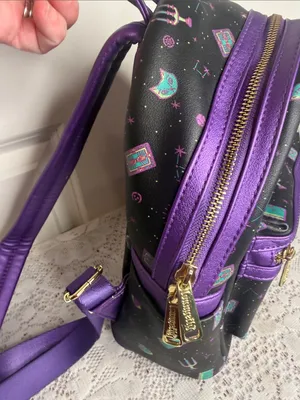 Hocus Picus Disney Parks Loungefly Black & Purple Mini Backpack thumbnail 5