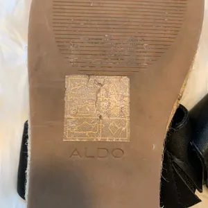 Aldo Women's Size 8 Espadrille Slide Sandals Double Strap Black Slip On Platform thumbnail 7